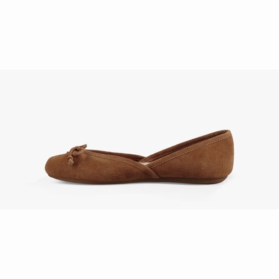 Sandálias UGG Lena Flats Mulher Marrom | PT-MXODY